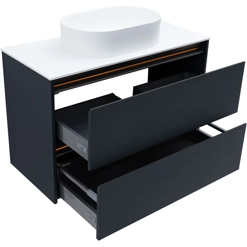 Тумба под раковину Allen Brau Activity 100 1.34014.AM антрацит матовый/олива браш