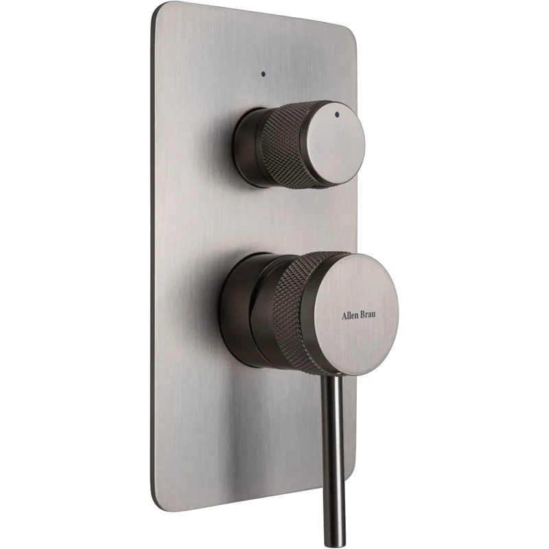 Смеситель для душа Allen Brau Priority X2 5.31011-BN (с внутренней частью, 2 выхода) никель браш