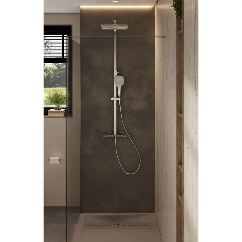 Душевой поддон Allen Brau Infinity 90x90 8.21001-21 белый камень