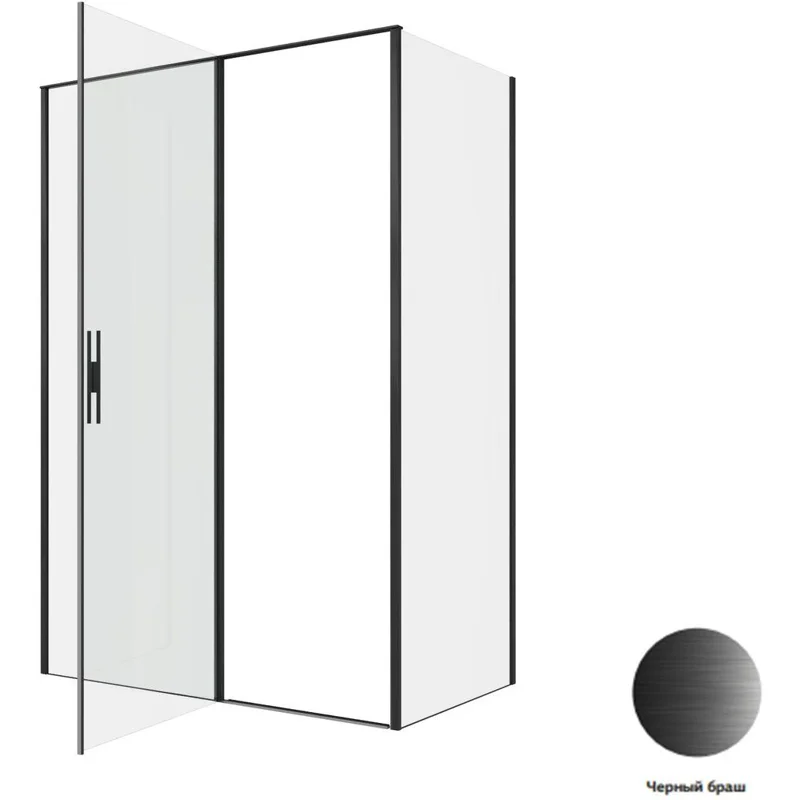 Душевой уголок Allen Brau Priority 140x80 3.31036.BBA + 3.31042.BBA черный браш
