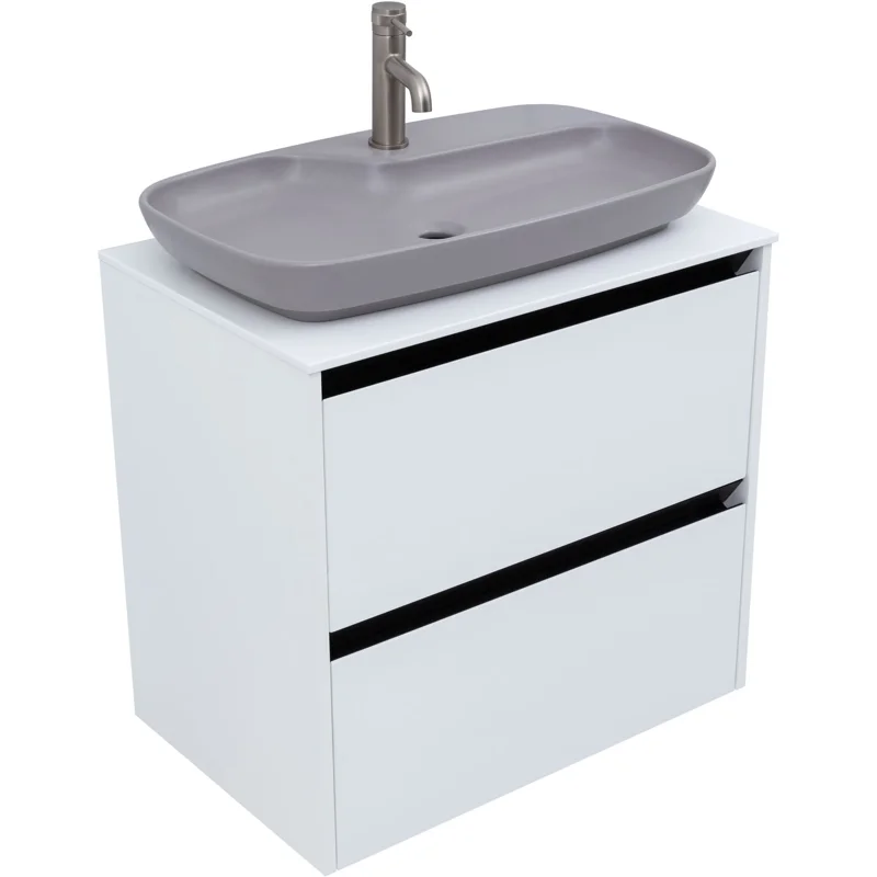 Тумба под раковину Allen Brau Activity 70 1.34003.WM белый матовый/черный браш