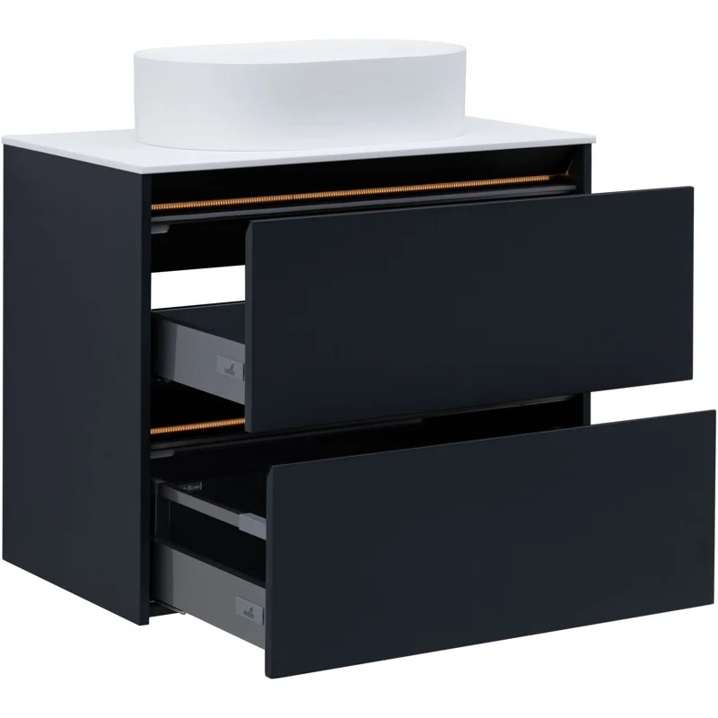 Тумба под раковину Allen Brau Activity 80 1.34004.AM антрацит матовый/черный браш