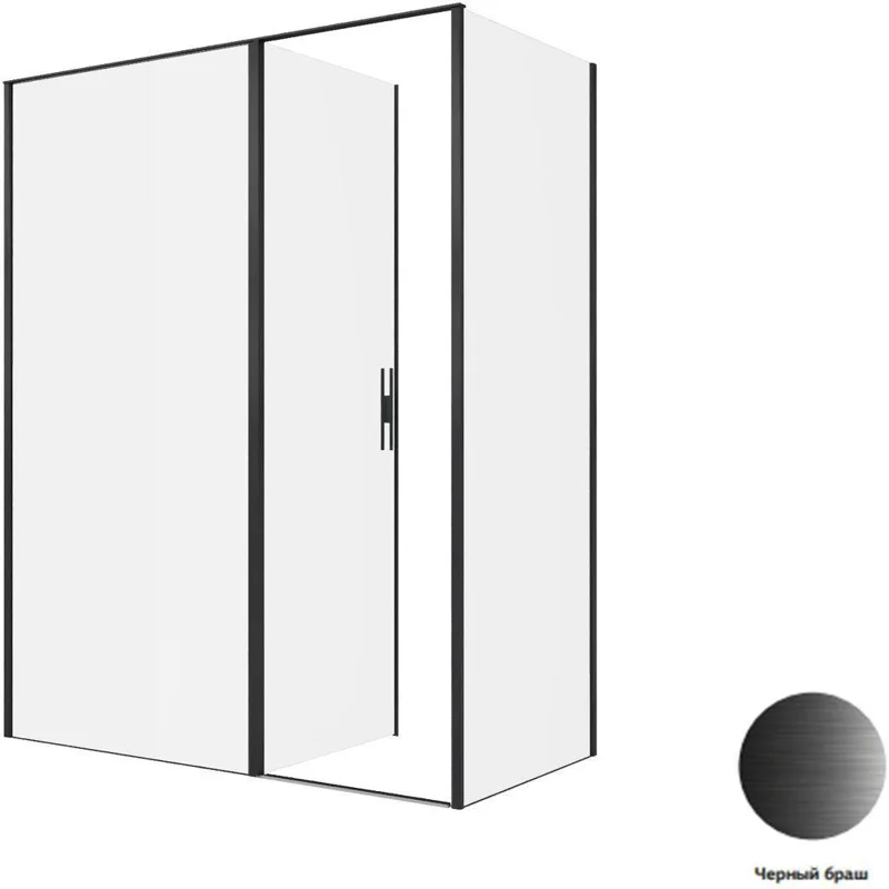 Душевой уголок Allen Brau Priority 160x80 3.31039.BBA + 3.31042.BBA черный браш