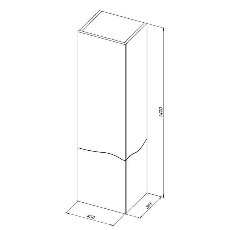 Шкаф-пенал Allen Brau Glority 40 1.35008.NW дуб антик