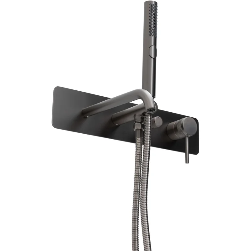 Смеситель для ванны Allen Brau Priority 5.31A05-MG (с внутренней частью) графит браш