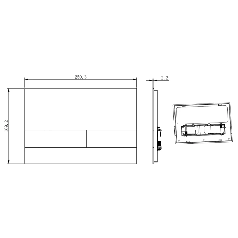 Клавиша смыва Allen Brau Infinity 9.20008.GR графит