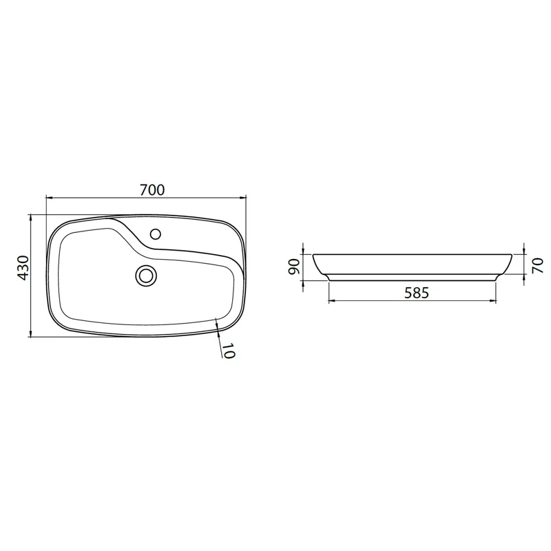 Раковина накладная Allen Brau Liberty 4.32011.AN антрацит