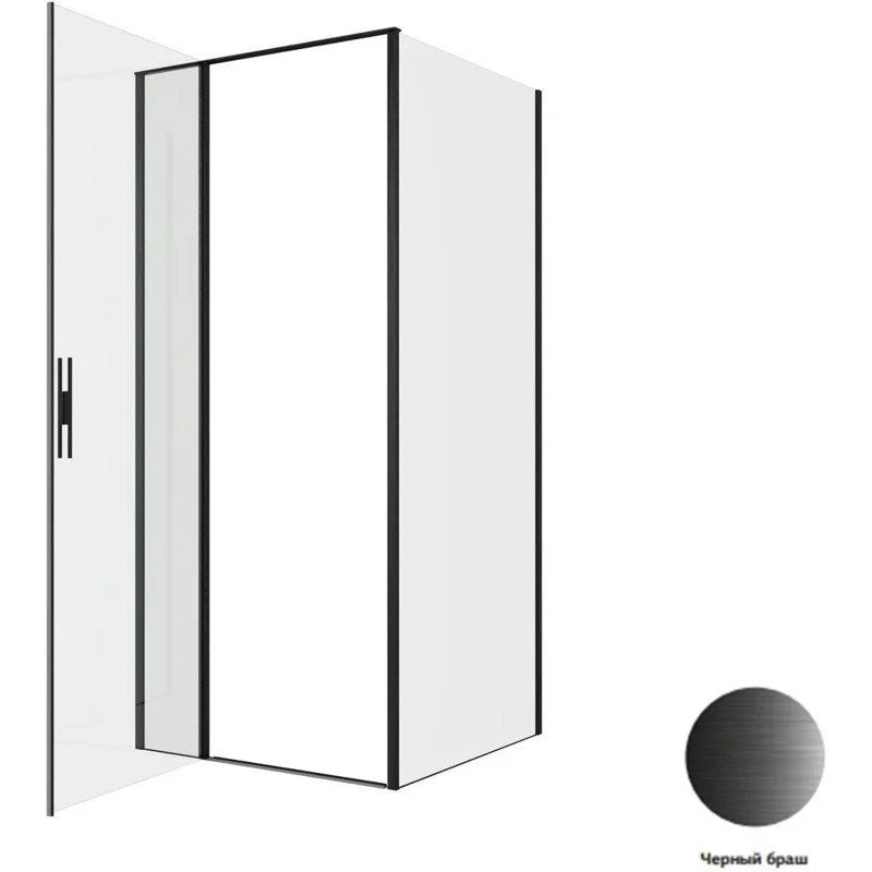 Душевой уголок Allen Brau Priority 90x90 3.31027.BBA + 3.31045.BBA черный браш