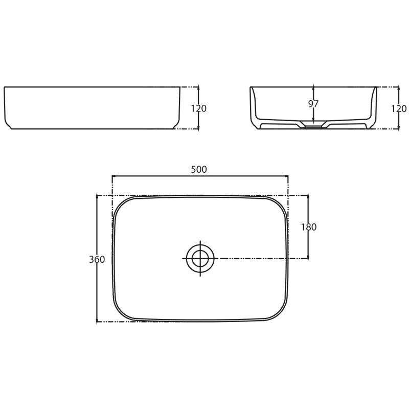 Раковина накладная Allen Brau Fantasy 50 4.11021.BD бордо
