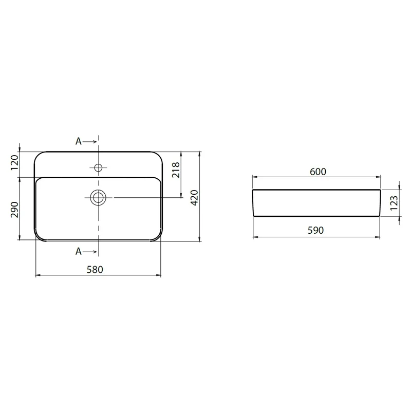 Раковина накладная Allen Brau Liberty 4.32013.20 белый