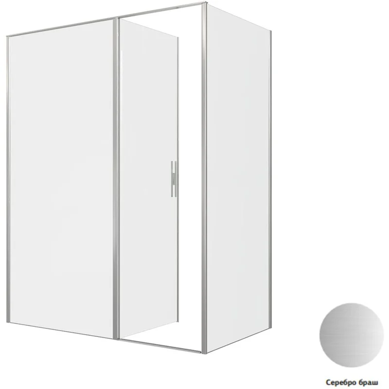 Душевой уголок Allen Brau Priority 160x90 3.31038.BA + 3.31044.BA серебро браш