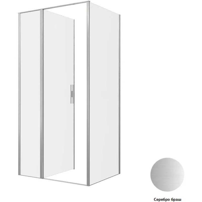 Душевой уголок Allen Brau Priority 100x90 3.31029.BA + 3.31044.BA серебро браш