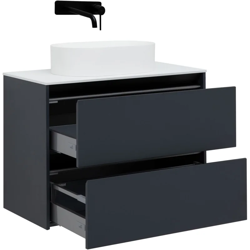 Тумба под раковину Allen Brau Activity 90 1.34005.AM антрацит матовый/черный браш