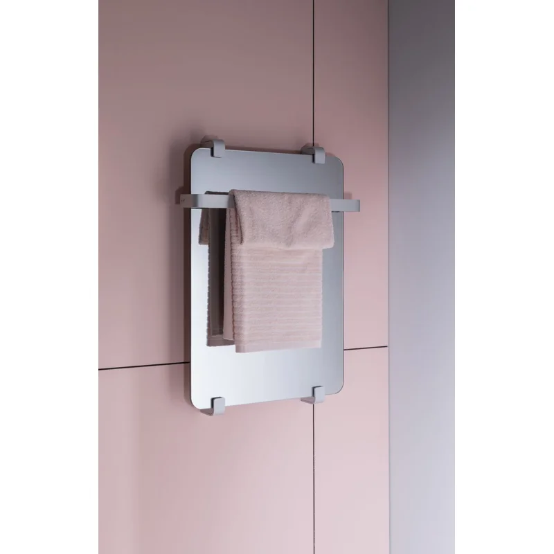 Полотенцесушитель электрический Allen Brau Infinity 60x44 с рейлингом и креплением, черный браш