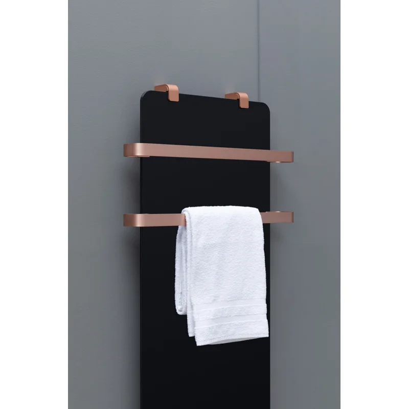 Полотенцесушитель электрический Allen Brau Infinity 120x44 с рейлингом 2.0 и креплением, медь браш