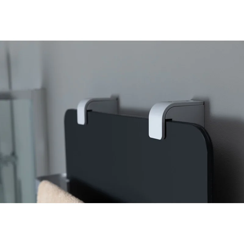 Полотенцесушитель электрический Allen Brau Infinity 140x44 с рейлингом 2.0 и креплением, серебро браш