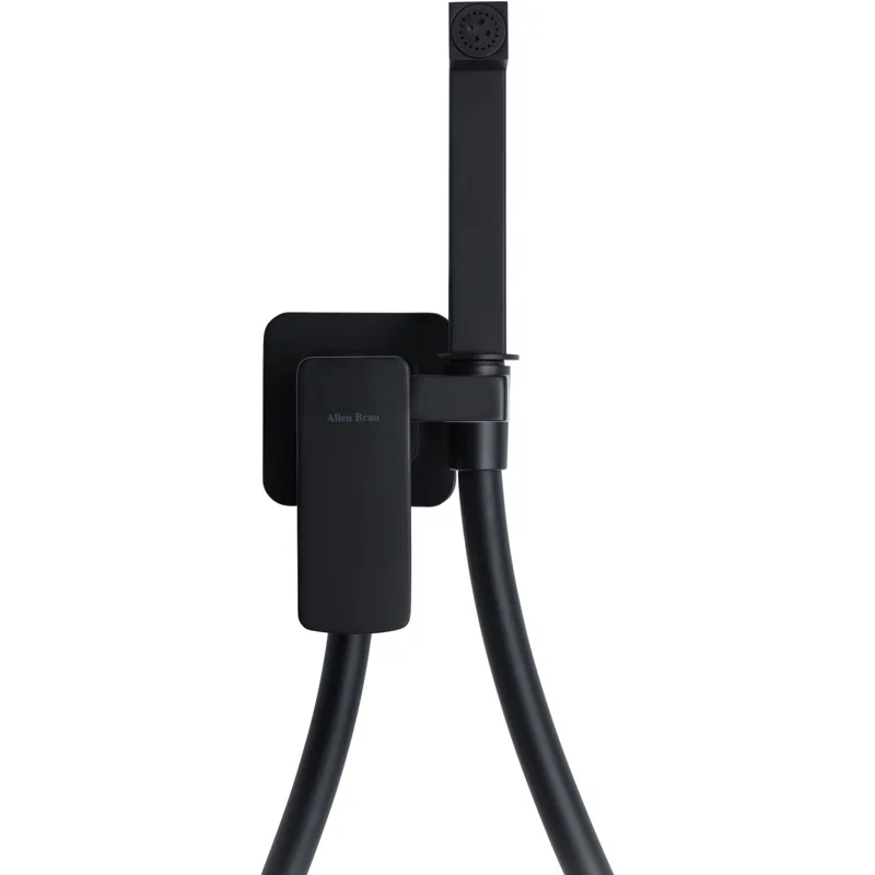 Смеситель с гигиеническим душем Allen Brau Infinity 5.21005-31 (с внутренней частью) черный матовый