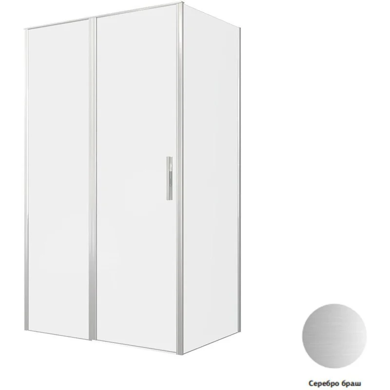 Душевой уголок Allen Brau Priority 120x80 3.31032.BA + 3.31041.BA серебро браш