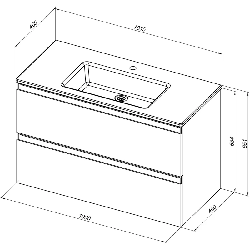Тумба под раковину Allen Brau Eclipse 100 1.E1003.BGM 2.0 синий матовый