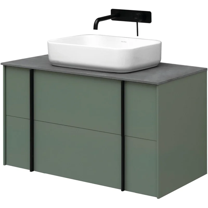 Тумба под раковину Allen Brau Reality 90 1.32006.CGM олива матовый
