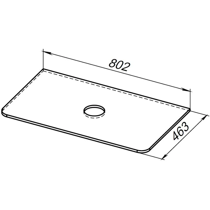 Столешница Allen Brau Paris 80 1.36014.ON акриловый камень оникс