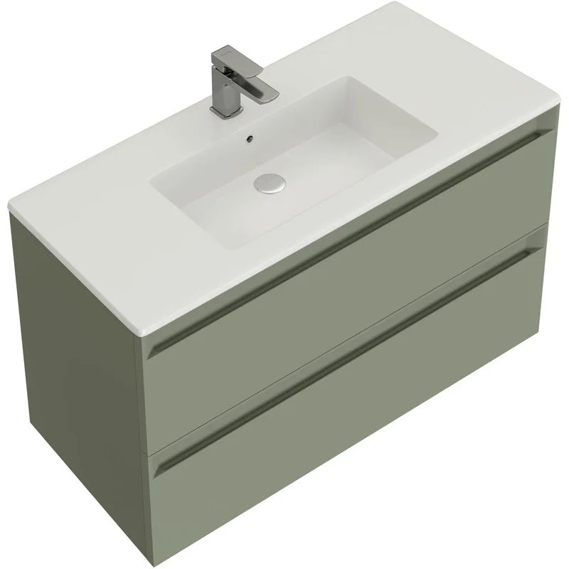 Тумба под раковину Allen Brau Eclipse 100 1.E1003.CGM 2.0 олива матовый