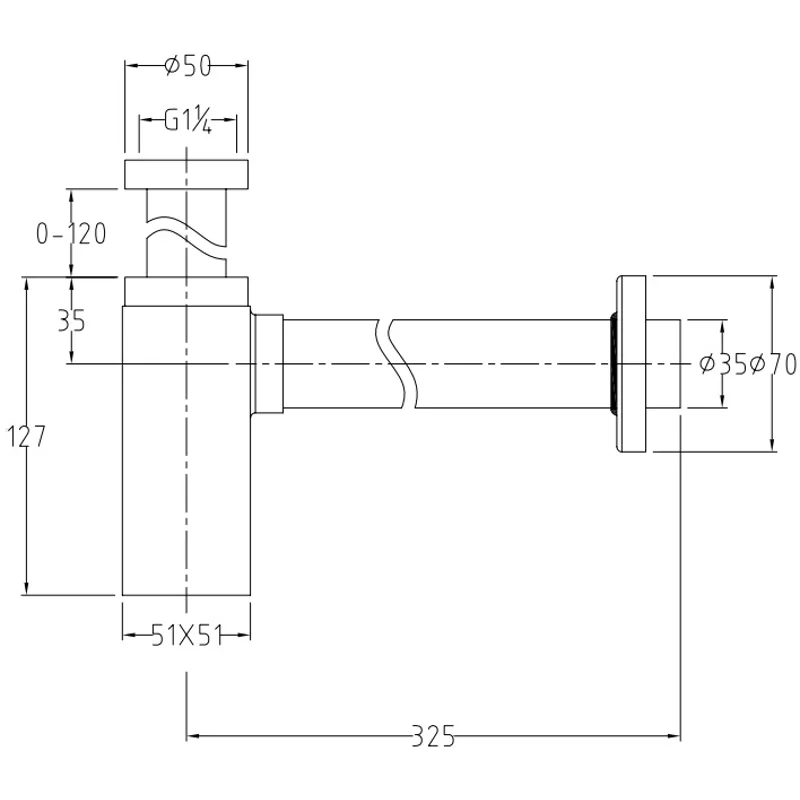 Сифон для раковины Allen Brau Infinity 5.21027-31 черный матовый