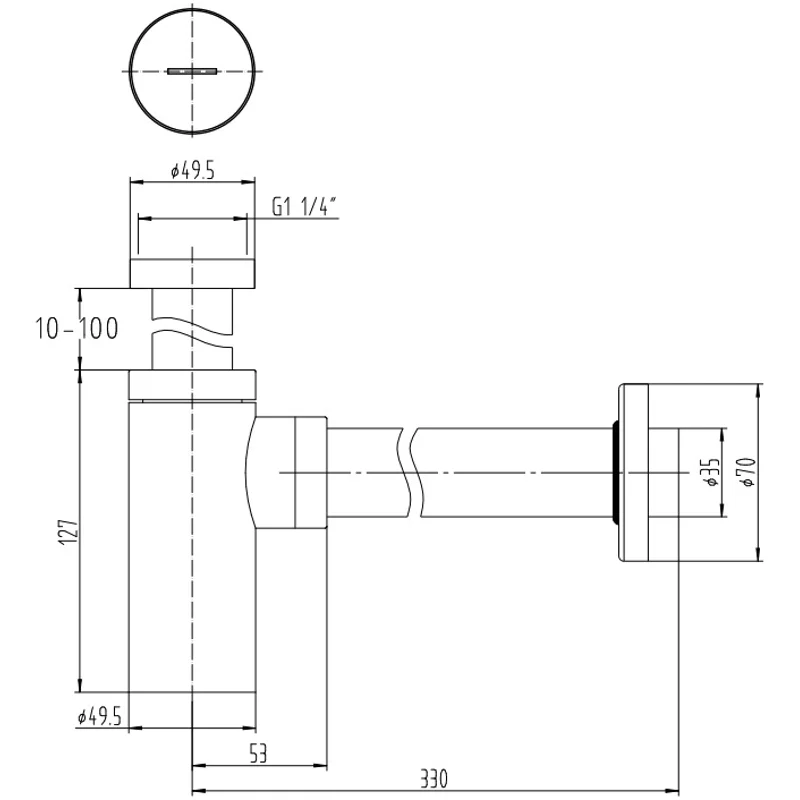 Сифон для раковины Allen Brau Priority 5.31025-31 черный матовый