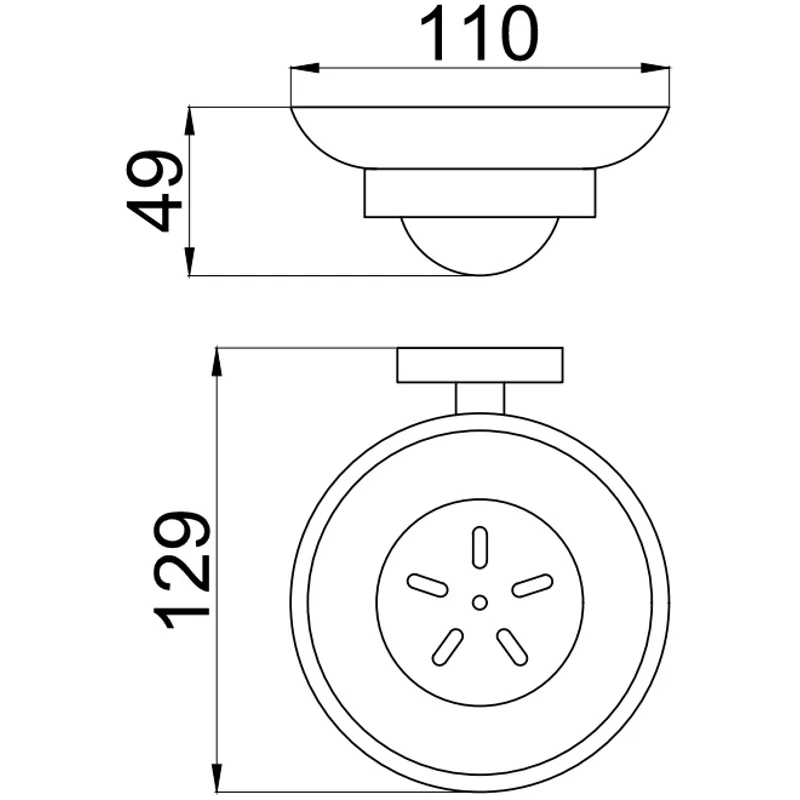 Мыльница Allen Brau Priority 6.31005-BN белый/никель браш