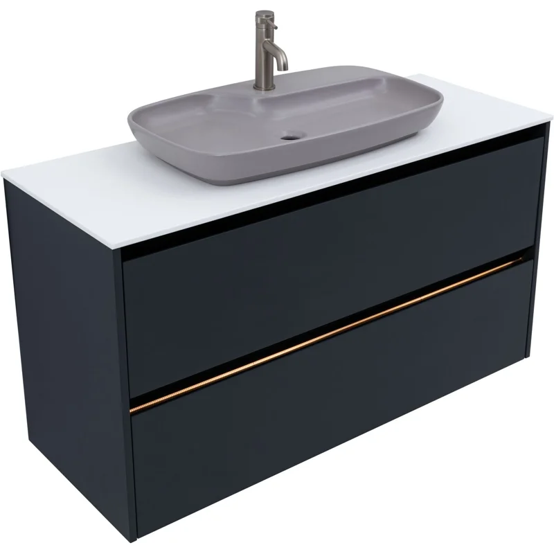 Тумба под раковину Allen Brau Activity 120 1.34007.AM антрацит матовый/черный браш