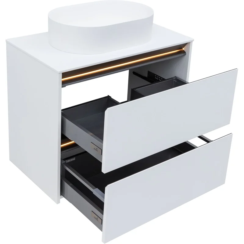 Тумба под раковину Allen Brau Activity 80 1.34012.WM белый матовый/олива браш