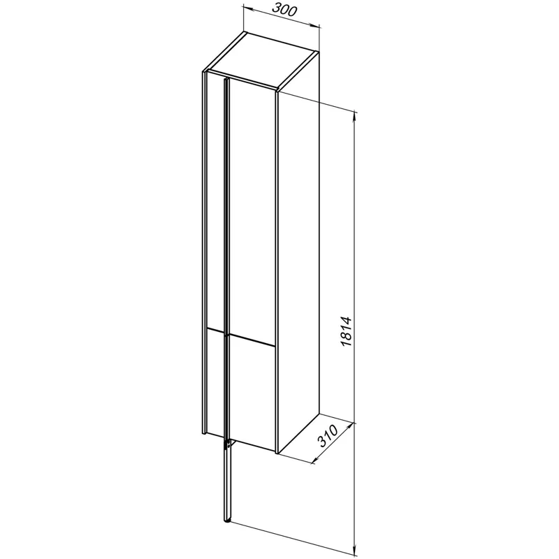 Шкаф-пенал Allen Brau Reality 30 1.32002.PWM L папирус матовый