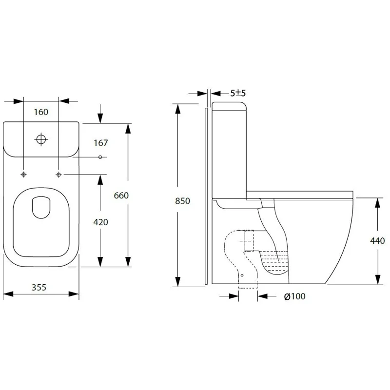 Чаша напольного унитаза Allen Brau Infinity 4.21001.20 белый глянец