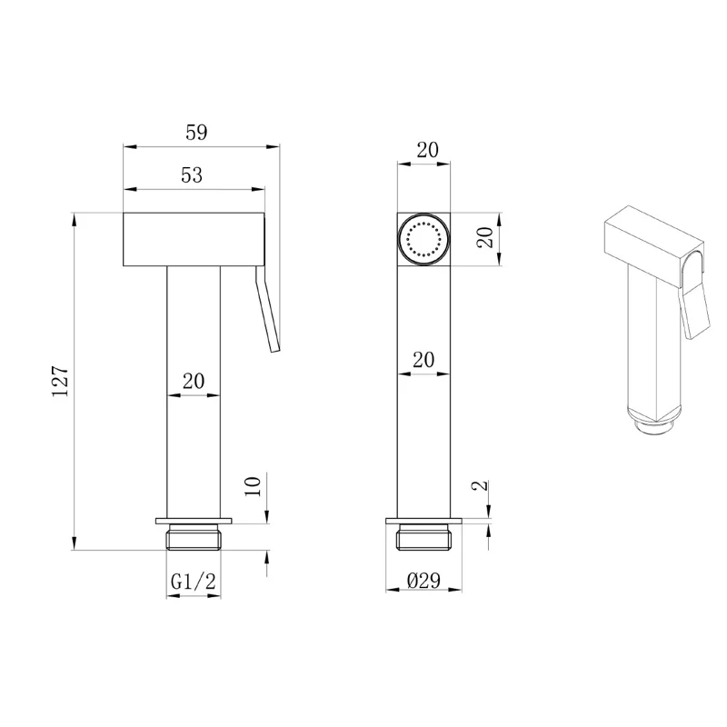 Гигиенический душ Allen Brau Infinity 5.21A05-00 хром