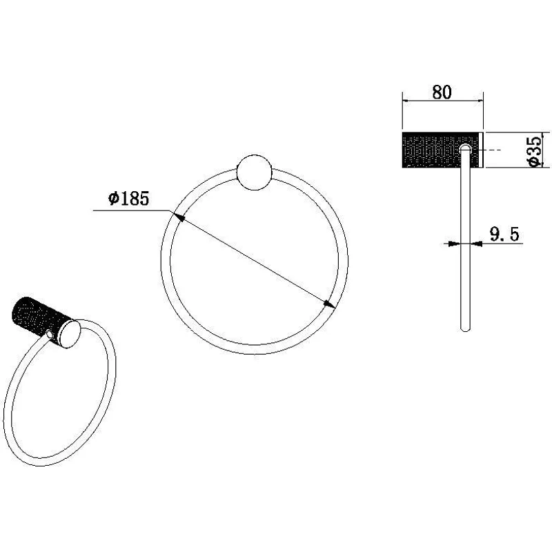 Держатель для полотенца Allen Brau Priority 4.0 6.31C14-MG графит браш