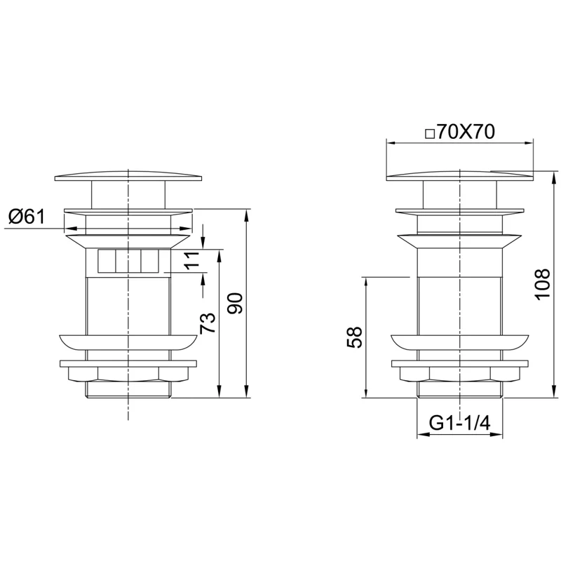 Донный клапан Allen Brau Infinity 5.21026-31 черный матовый