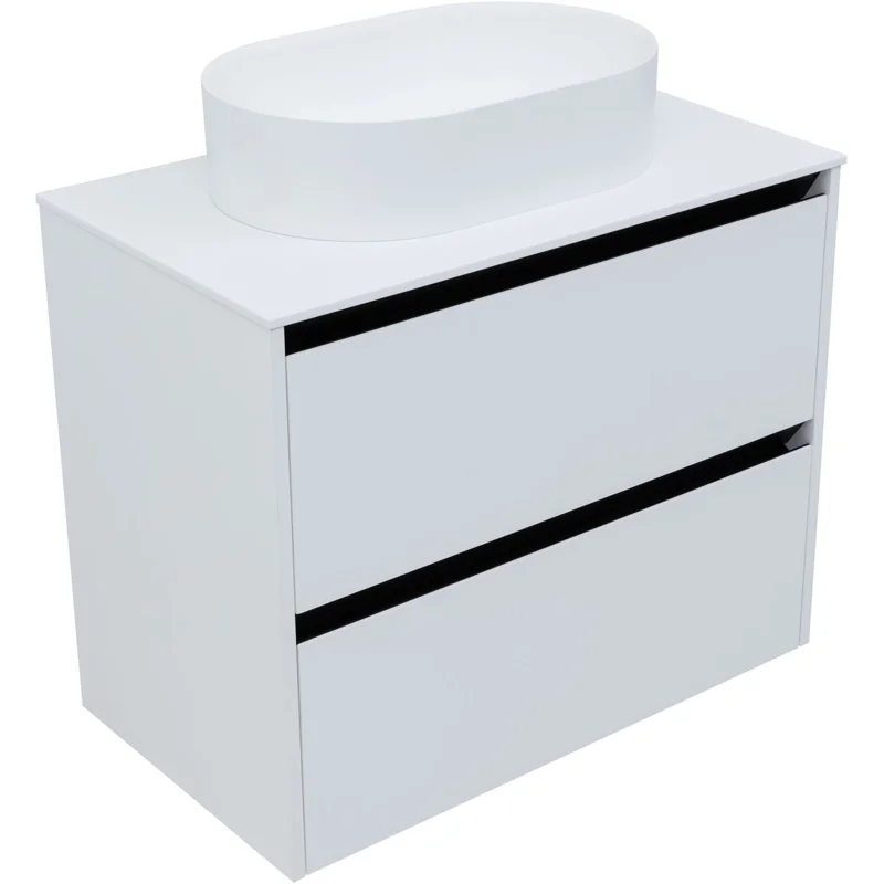 Тумба под раковину Allen Brau Activity 80 1.34004.WM белый матовый/черный браш