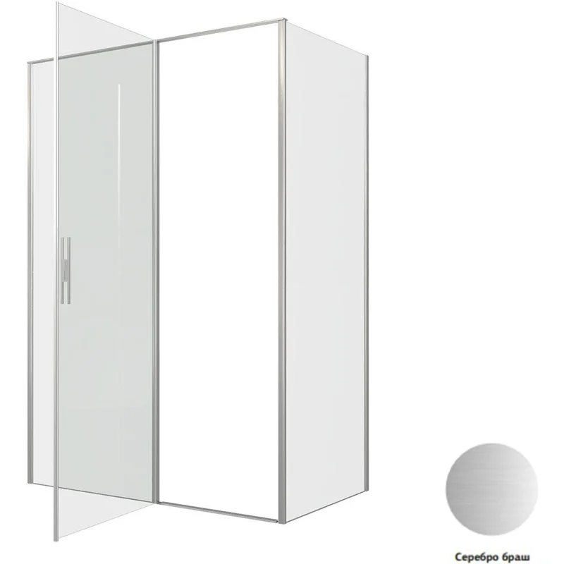 Душевой уголок Allen Brau Priority 140x80 3.31035.BA + 3.31041.BA серебро браш
