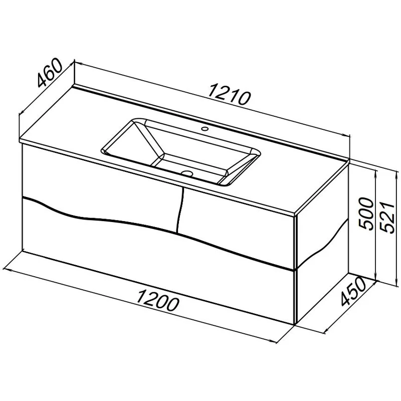 Тумба под раковину Allen Brau Glority 120 1.35003.NW дуб антик