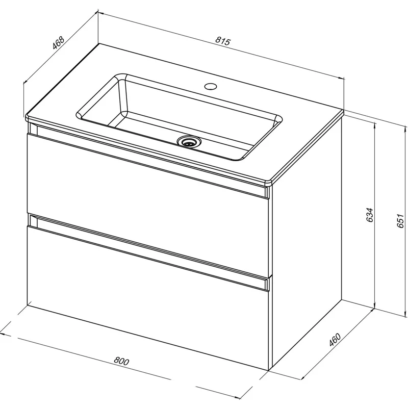Тумба под раковину Allen Brau Eclipse 80 1.E1002.WM 2.0 белый матовый