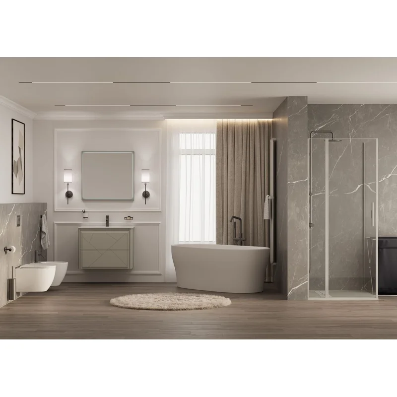 Тумба под раковину Allen Brau Paris 80 1.360001.PGM платина матовый