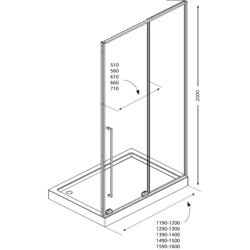 Душевая дверь Allen Brau Fantasy 160 3.11010.00 хром