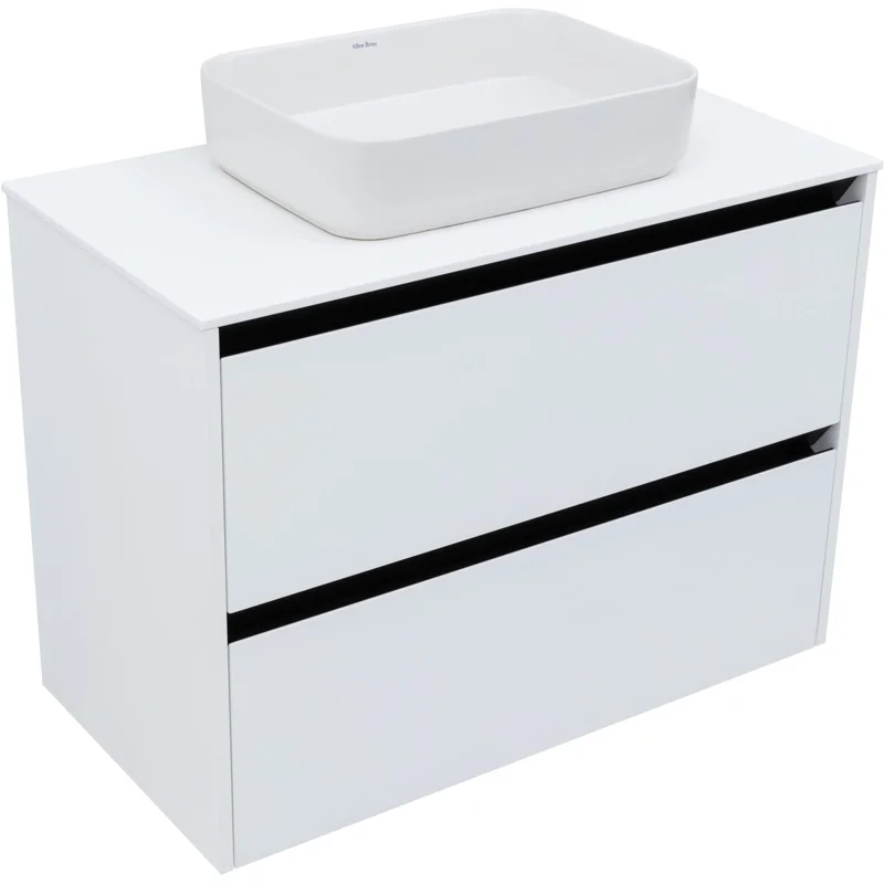Тумба под раковину Allen Brau Activity 90 1.34005.WM белый матовый/черный браш