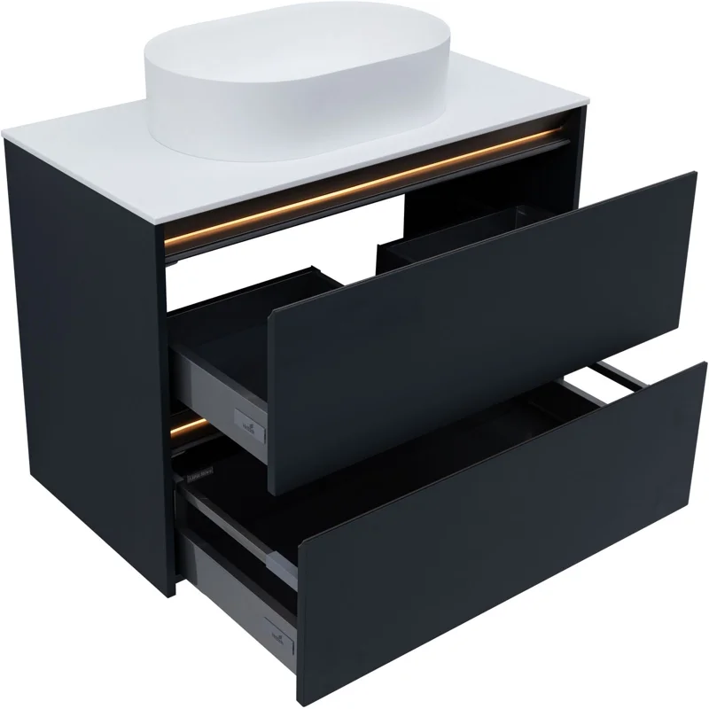 Тумба под раковину Allen Brau Activity 90 1.34013.AM антрацит матовый/олива браш