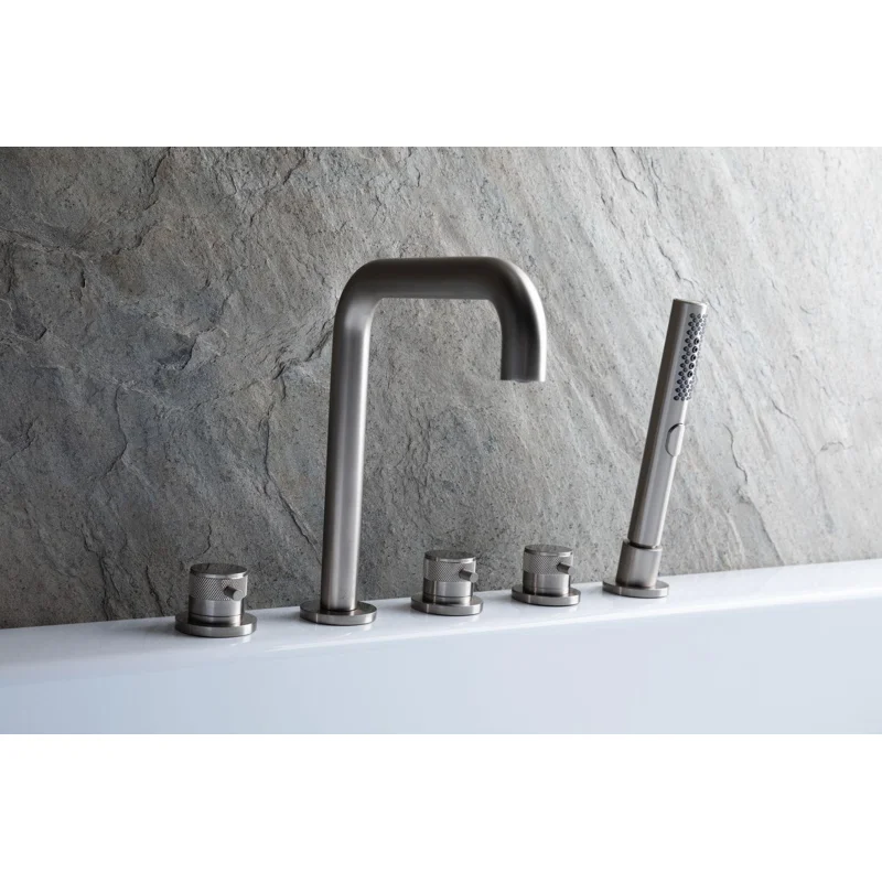 Смеситель на борт ванны Allen Brau Priority 5.31007-BN (с внутренней частью) никель браш