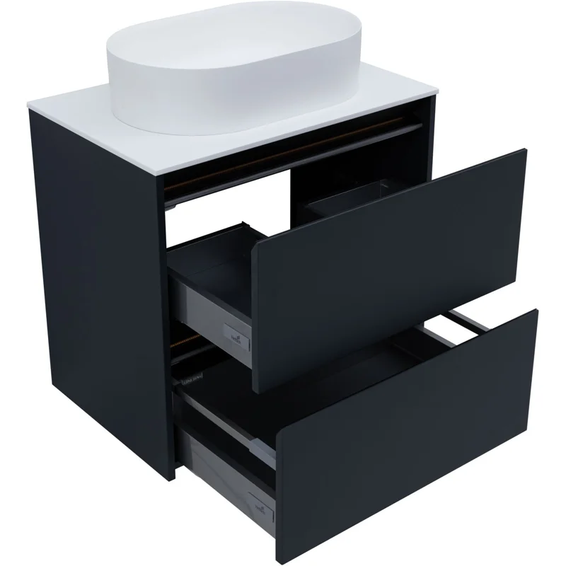 Тумба под раковину Allen Brau Activity 70 1.34003.AM антрацит матовый/черный браш