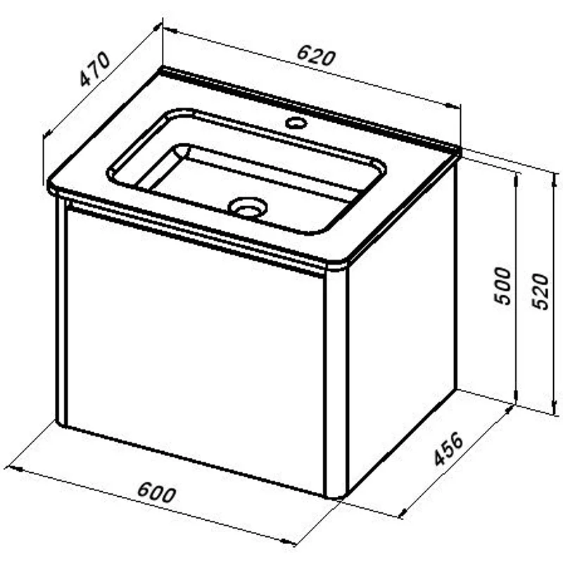 Тумба под раковину Allen Brau Gravity 60 1.370012.CGM олива матовый