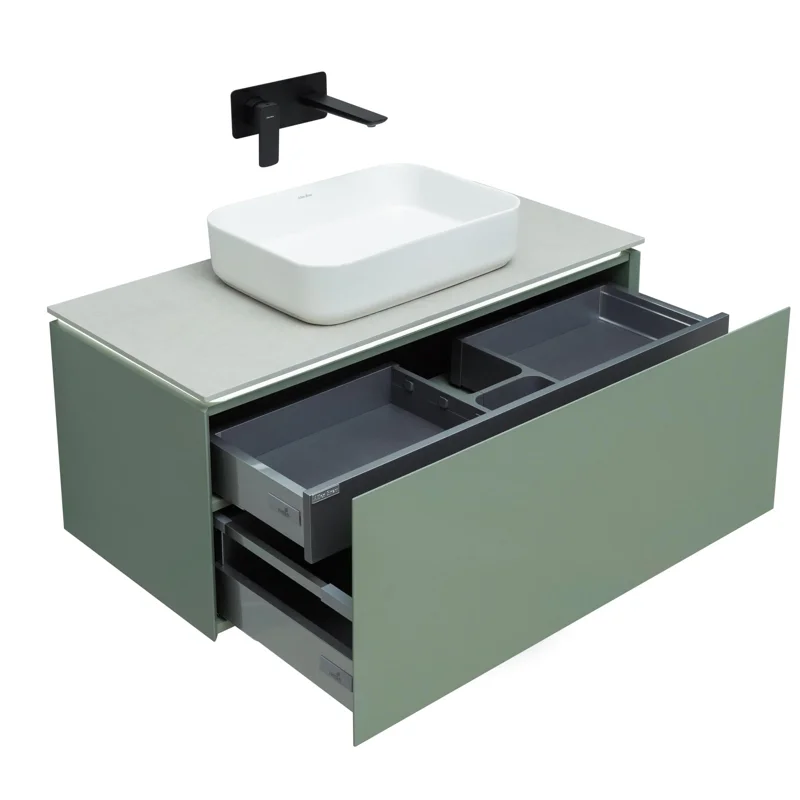 Тумба под раковину Allen Brau Infinity 100 1.21004.CGM олива матовый