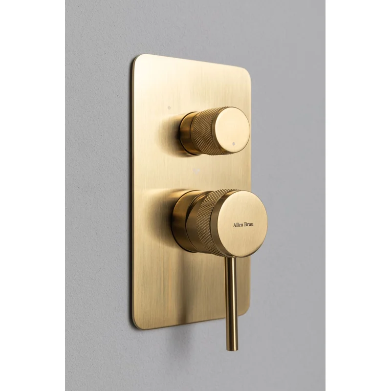Смеситель для ванны Allen Brau Priority 5.31A11-GB (с внутренней частью, 3 выхода) золото