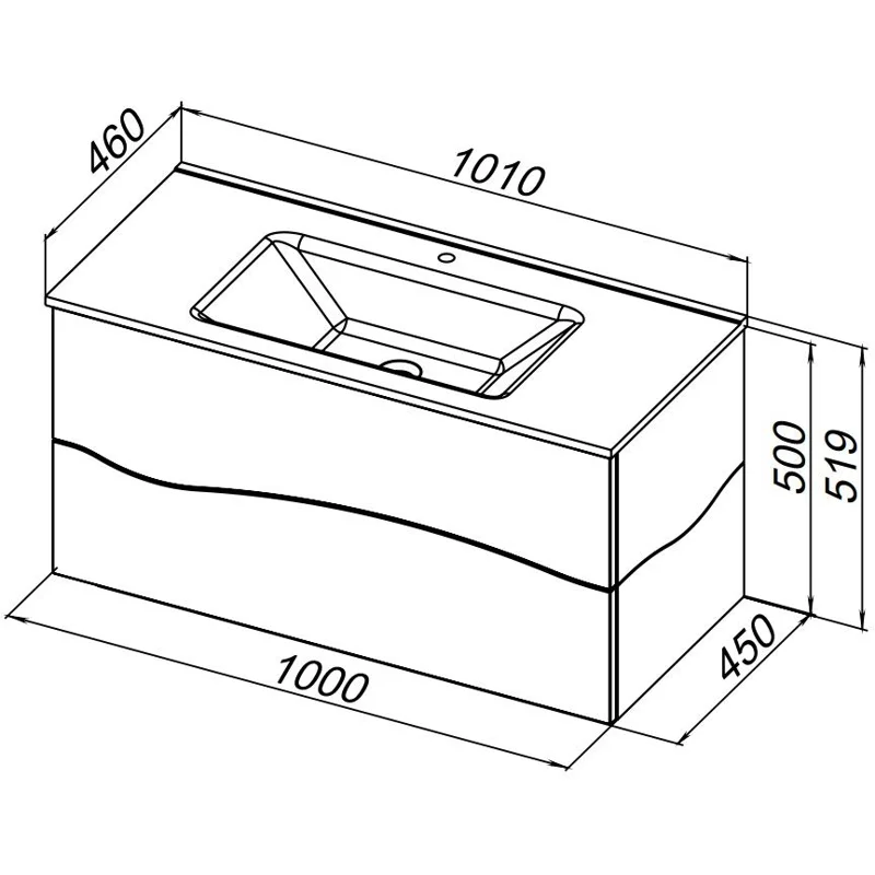 Тумба под раковину Allen Brau Glority 100 1.35002.NW дуб антик